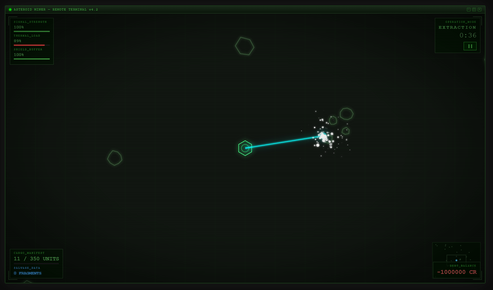 Asteroid Miner gameplay screenshot